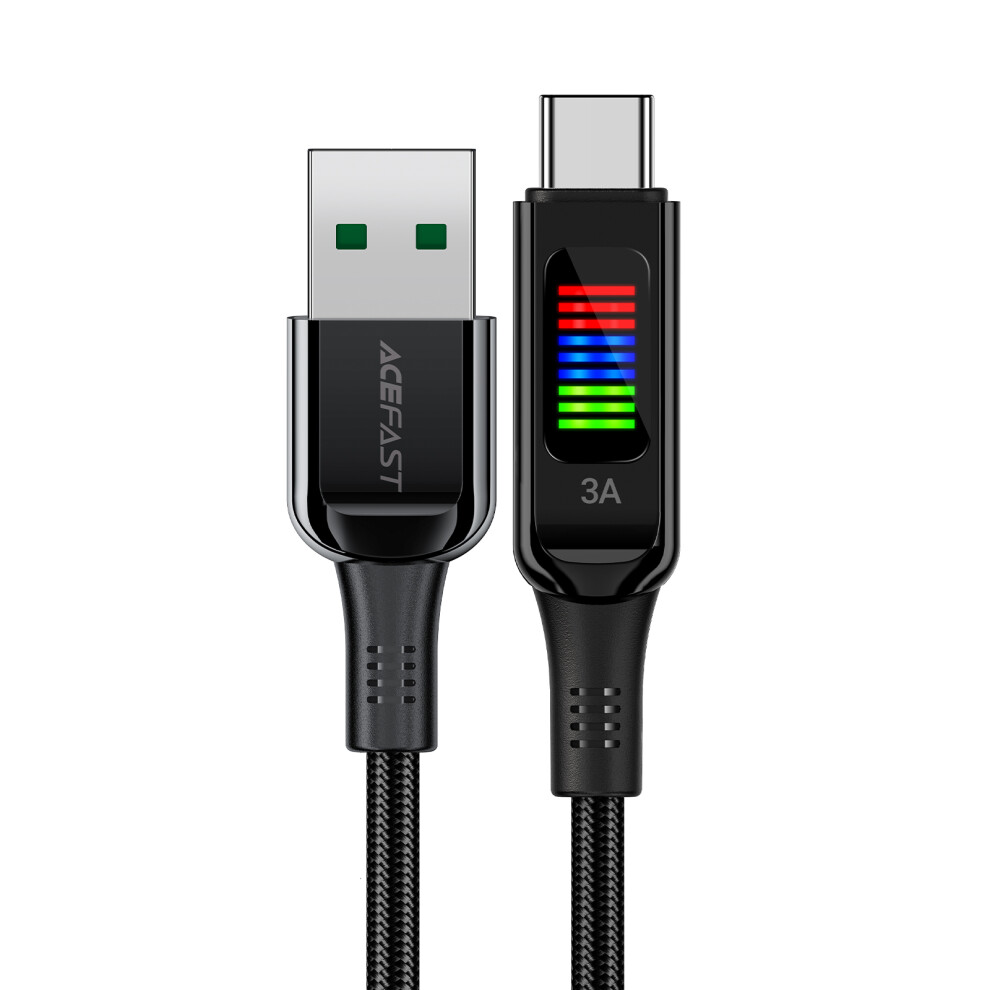 Acefast C7-04 1.2M Usb-A To Usb-C 60W Fast Charging Cable Display Braided Data Transfer Cord Light 6914286257642