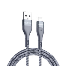 DUZZONA A7 2m USB-A to Lightning 2.4A Charging Cable Nylon Braided Data Transmission Cord
