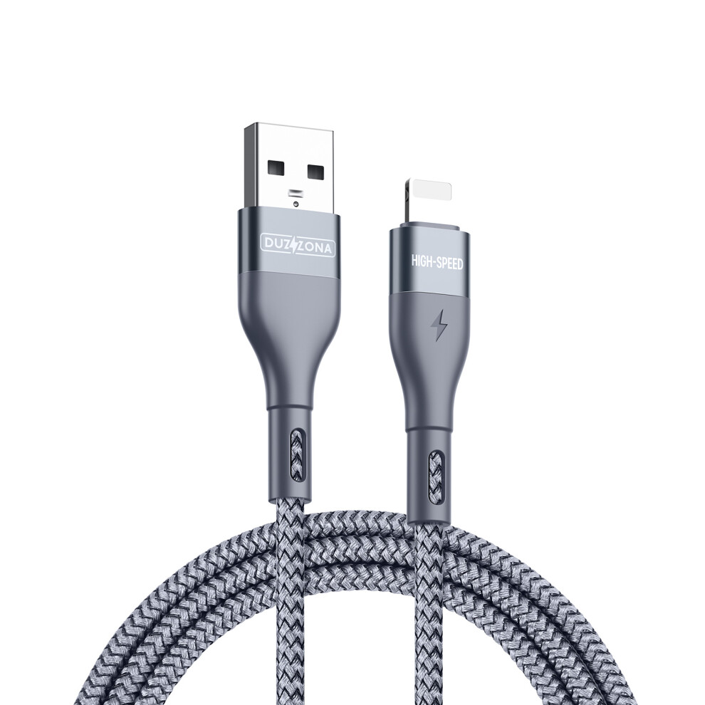 Duzzona A7 2M Usb-A To Lightning 2.4A Charging Cable Nylon Braided Data Transmission Cord 6914286050687