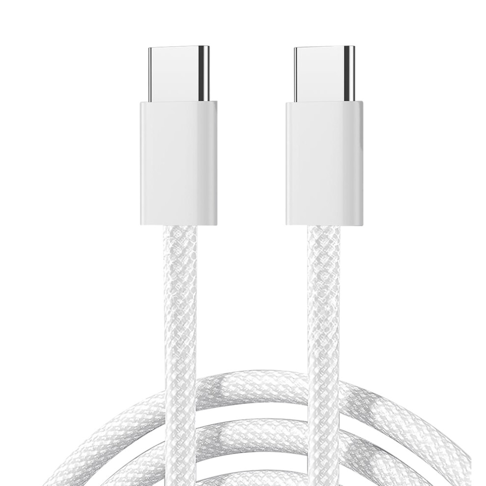 Joyroom S-A45 Ben Series Braided Fast Charging Data Cable 1M Type-C To Type-C 60W Charging Cord For Iphone 16-15 Series White 6914288944885