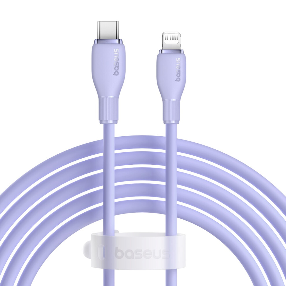 (Purple) Baseus Pudding Series Fast Charging Cable Type-C To Ip 20W, 2M 480Mbps Charging Data Cable - Purple 6914285077555