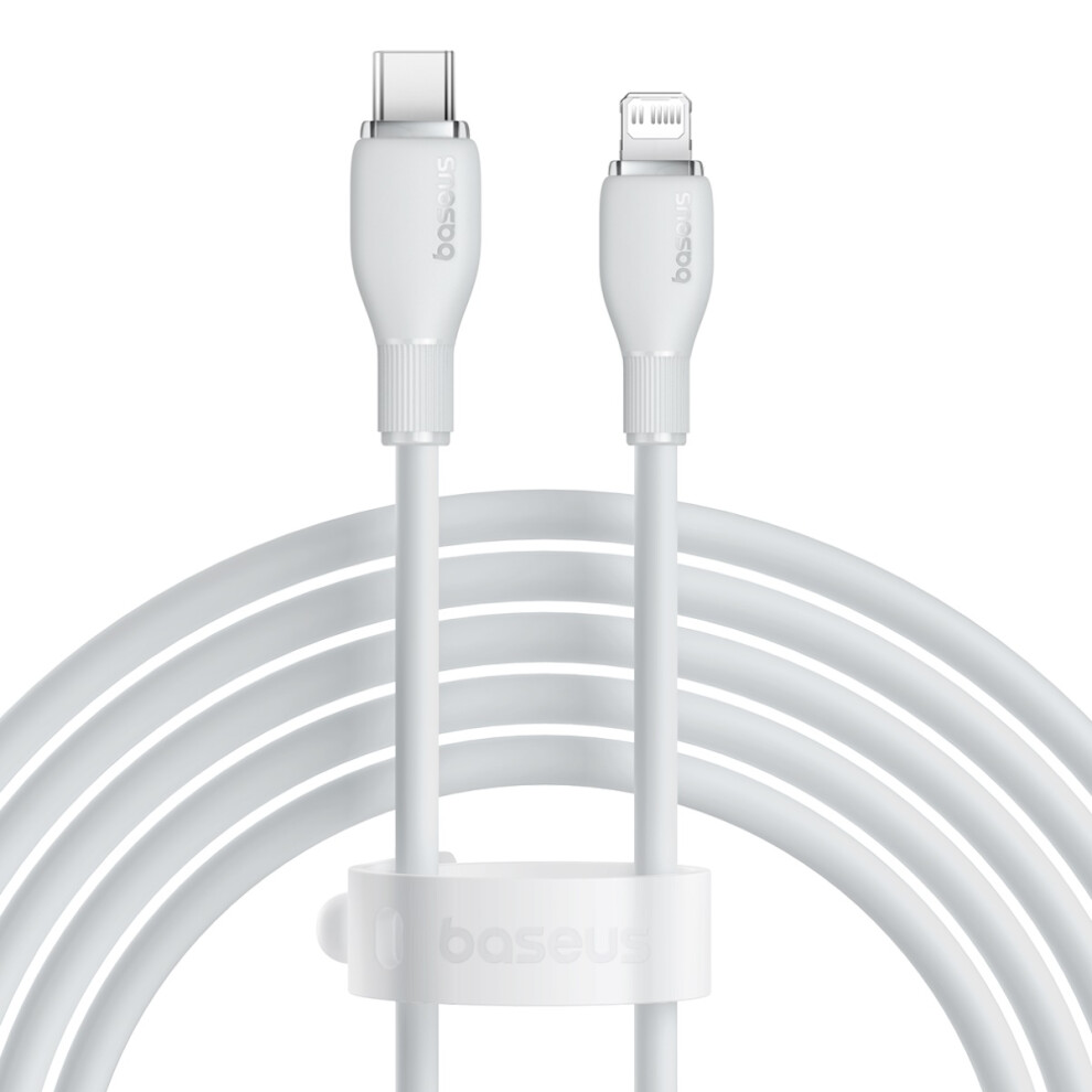 () Baseus Pudding Series Fast Charging Cable Type-C To Ip 20W, 2M 480Mbps Charging Data Cable - White/Purple 6914288130578