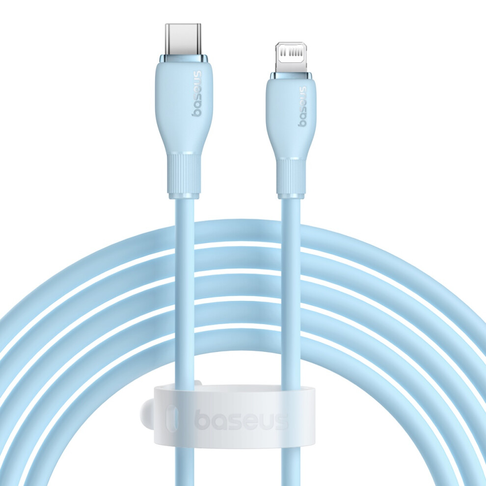 () Baseus Pudding Series Fast Charging Cable Type-C To Ip 20W, 2M 480Mbps Charging Data Cable - Blue/Purple 6914282953784