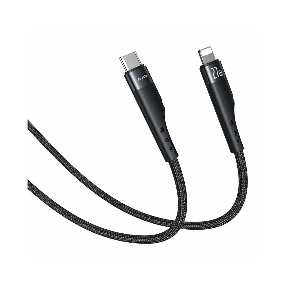 Yesido Ca115 3M Pd 27W Braided Data Cable Type-C To Lightning Charging Cable 6914282171614