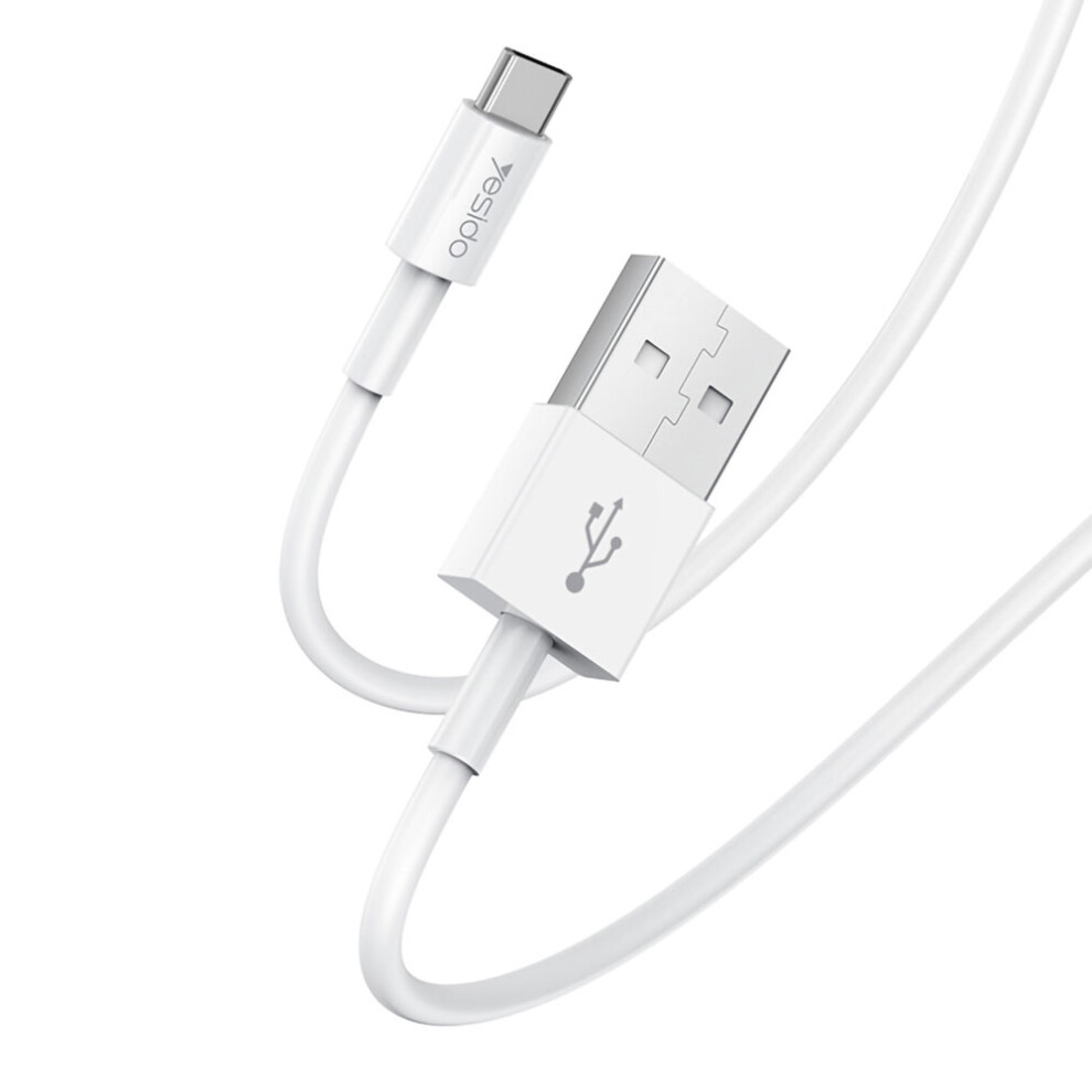 Yesido Ca22 2A Type-C Charging Cable Anti-Stretch Pvc Flexible 1.2M Usb Data Cable Gold 6914288765909