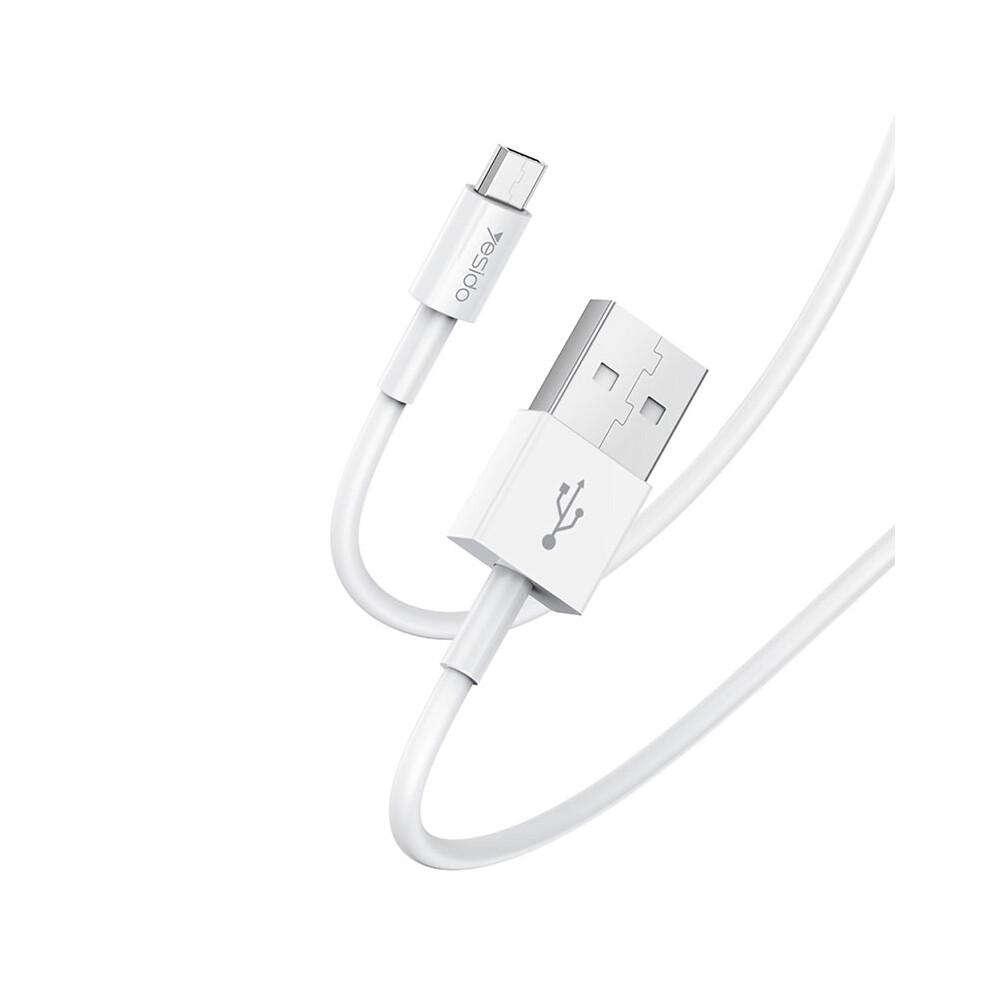 Yesido Ca22 2A Micro Usb Charging Cable Anti-Stretch Pvc Flexible 1.2M Usb Data Cable Gold 6914282353959
