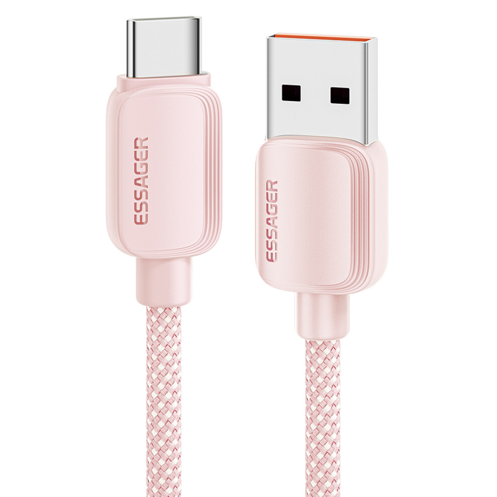 () Essager 1M A-C 7A 100W Date Cable Usb-A To Type-C Fast Charging Cord - Pink/Blue 6914285251900