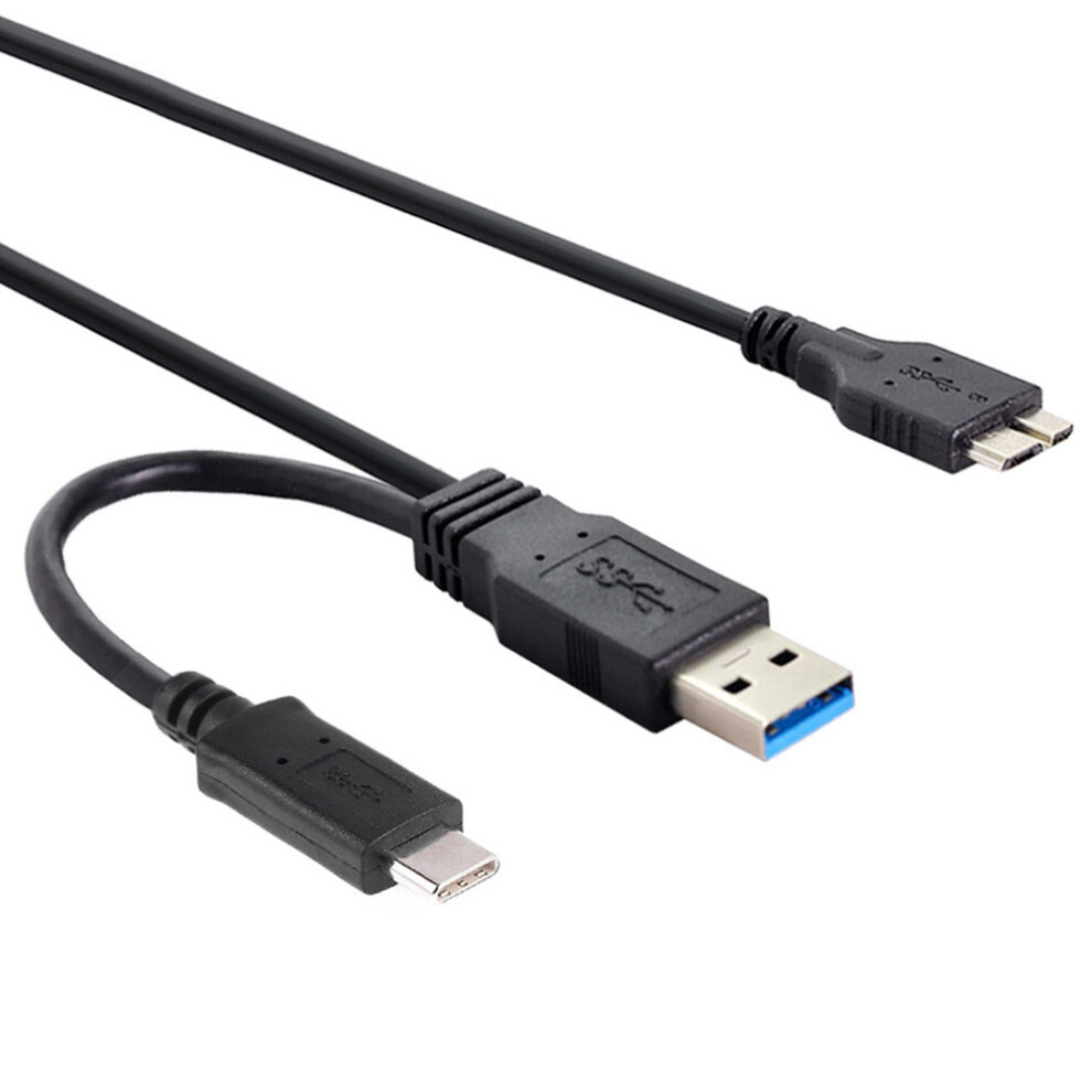 Uc-165 Combo Usb Cable Usb 3.1 Type-C+Usb3.0 Type-A Host To Micro Usb 3.0 Target Data Cable For Disk 6914280141077