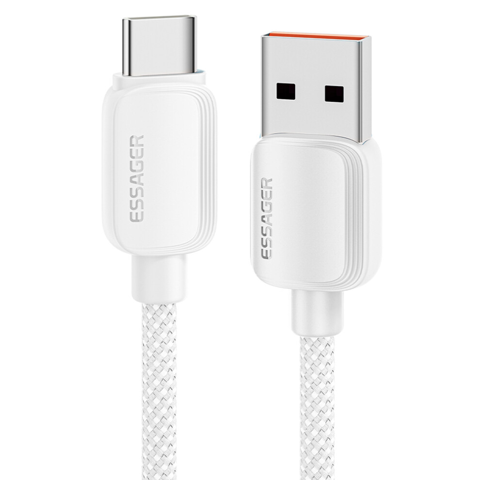() Essager 2M A-C 7A 100W Usb-A To Type-C Cable Fast Charging Data Cord - Beige/Blue 6914280612010