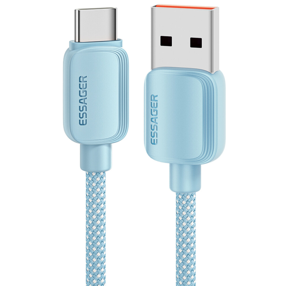 (Blue) Essager 2M A-C 7A 100W Usb-A To Type-C Cable Fast Charging Data Cord - Blue 6914286779328
