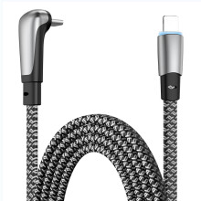 ENKAY 0.5m Angled Type-C to Lightning Charging Cable PD 30W Fast Charging Cable with Indicator Light