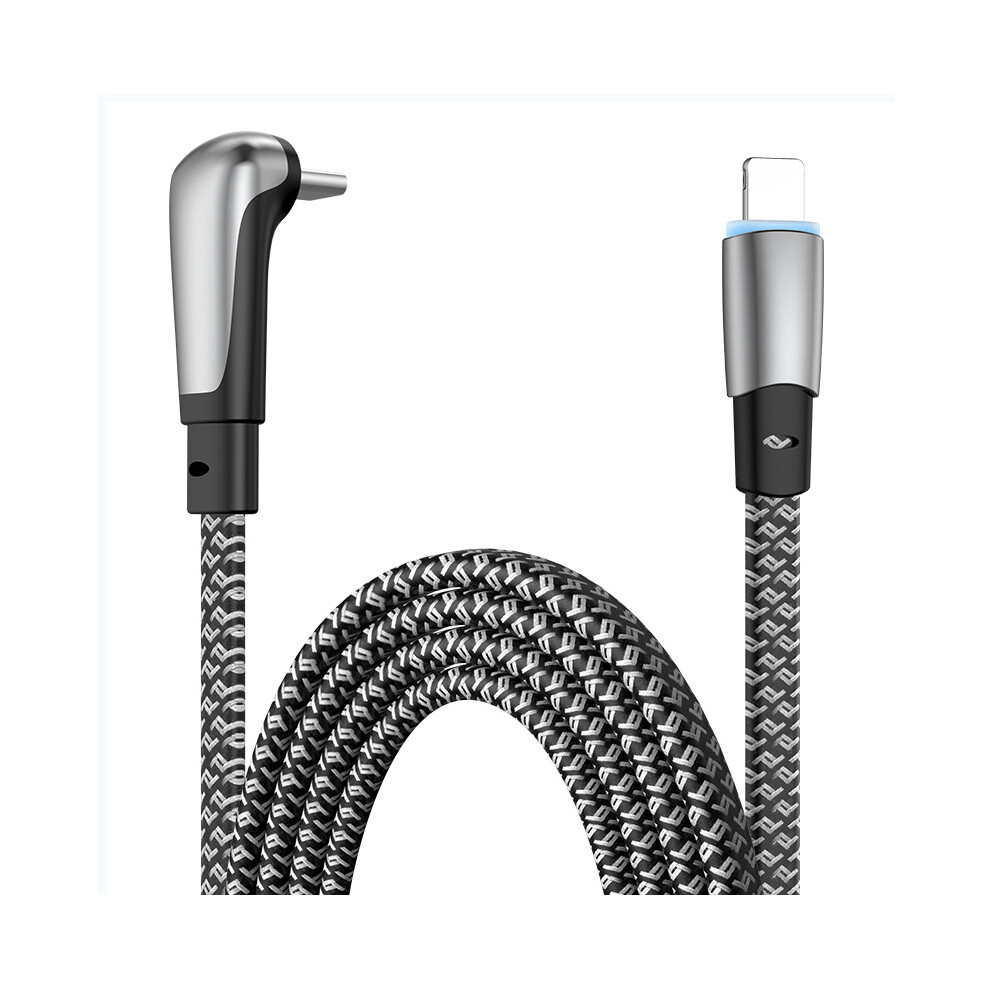 Enkay 0.5M Angled Type-C To Ning Charging Cable Pd 30W Fast Charging Cable With Indicator Light 6914287665293