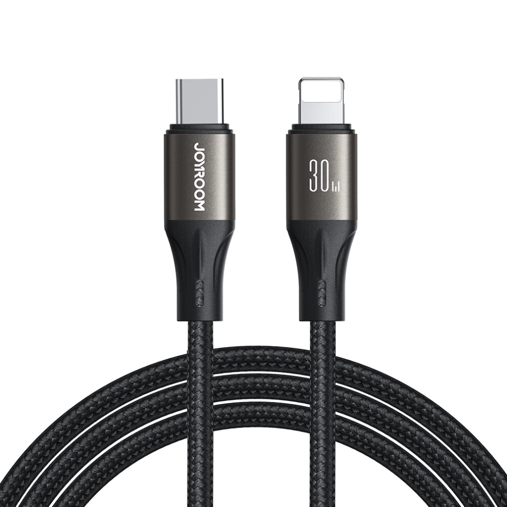 Joyroom Sa25-Cl3 1.2M -Speed Series For Iphone 15 Series Pd 30W Fast Charging Type-C To Ing Data Cable - Light/Black 6914287025011