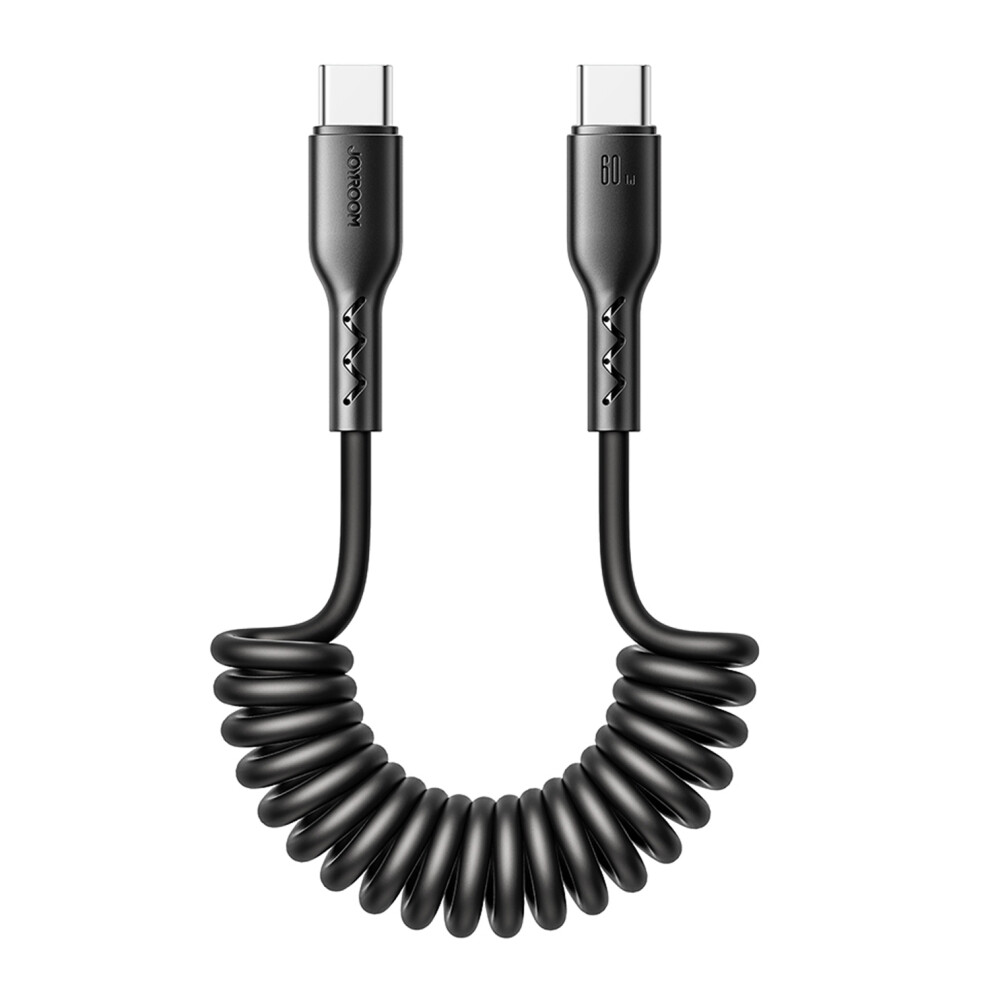 Joyroom Sa38-Cc3 Easy-Travel Series For Iphone 16-15 Series Type-C To Type-C Coiled Data Cable 1.5M 60W Fast Charging Cable Cord 6914280251745