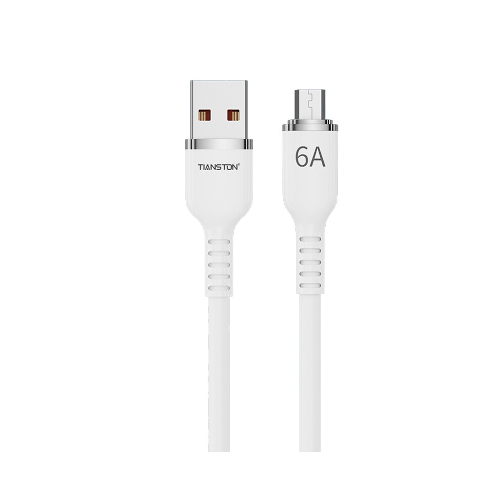 (Micro Usb) Tianston S63 1M 6A Fasting Charging Cable 120W Liquid Silicone Phone Data Cord - Type-C 6914288591171