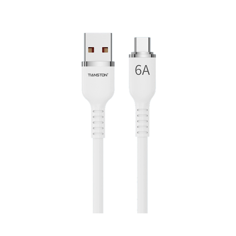 (Type-C) Tianston S63 1M 6A Fasting Charging Cable 120W Liquid Silicone Phone Data Cord - Type-C 6914282179221