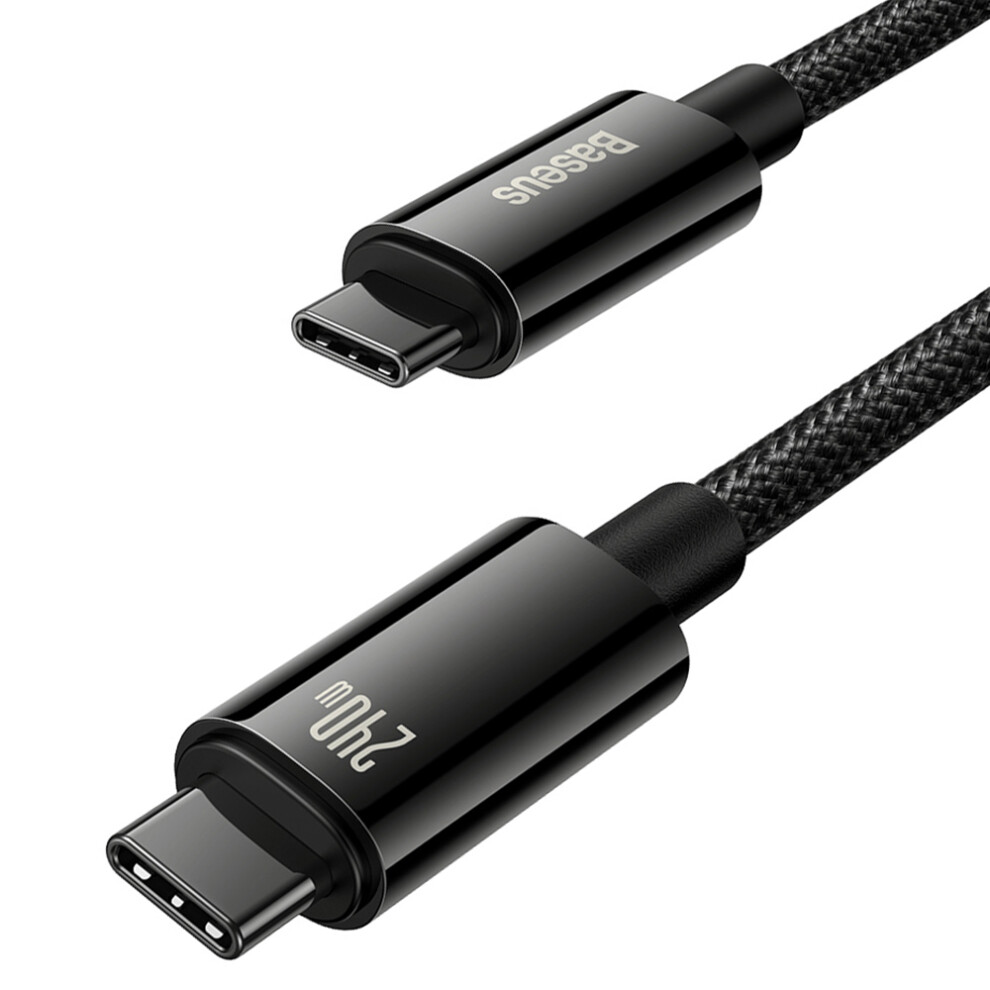 Baseus Tungsten Series For Iphone 15 Series 1M Type-C To Type-C 240W Fast Charging 480Mbps Transmission Data Cable Gold 6914285317002