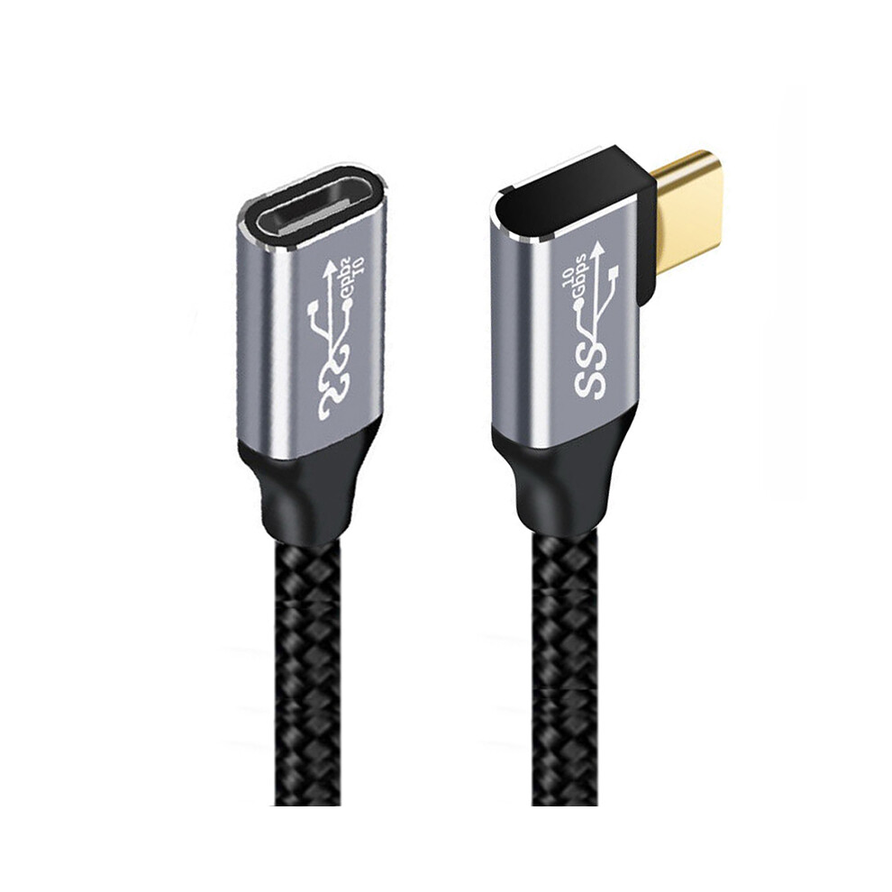 Uc-058-Ri-2.0M 2M 90 Degree Right Angled Usb-C Usb 3.1 Male To Female Cable Alloy Connector Extension Cable 6914288569743