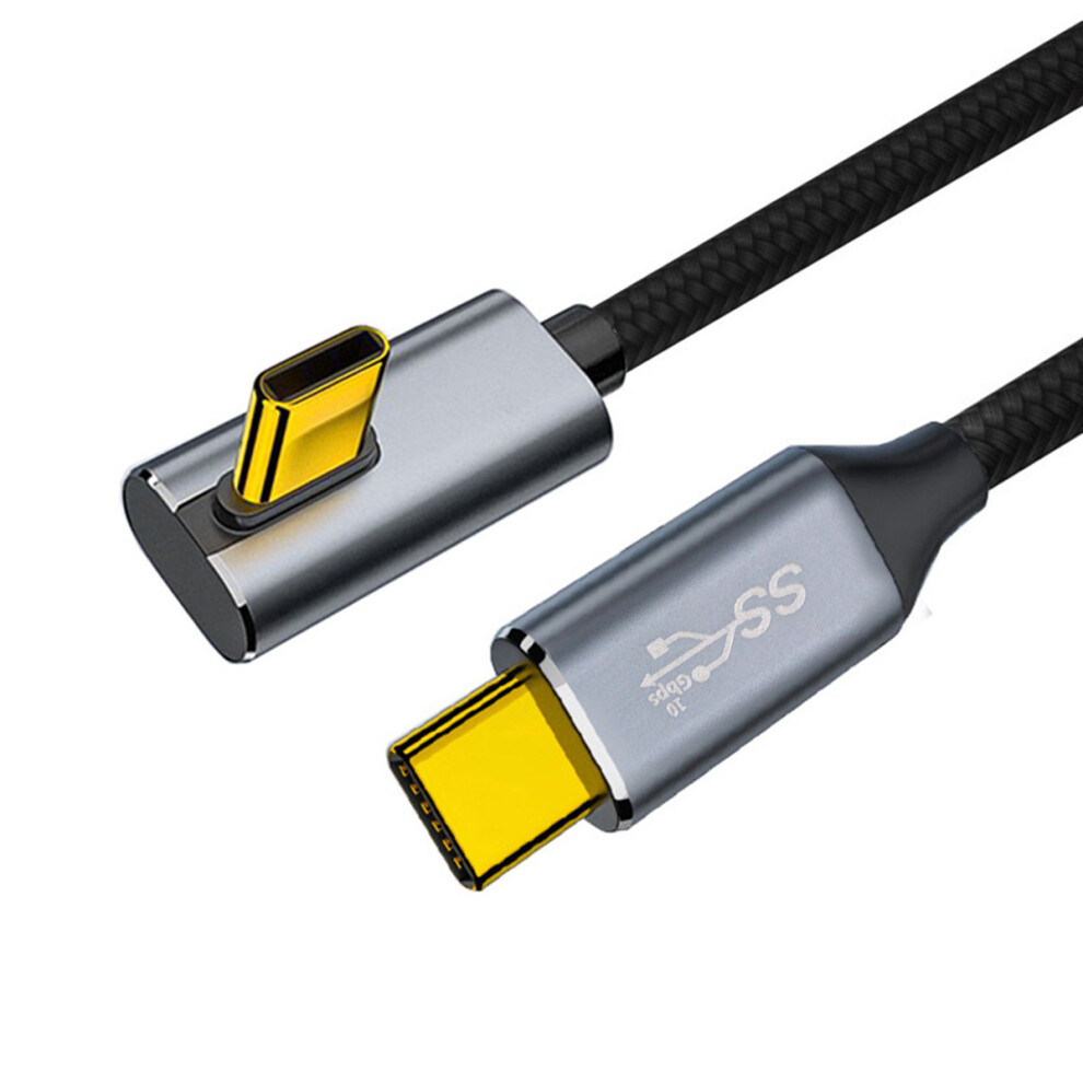 Uc-064-Lp-1.0M Pd 100W Charging 90 Degree Low Profile Angled Usb3.1 Type-C Male To Male 10Gbps Data Cable 6914285177859