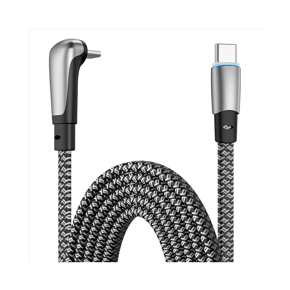Enkay 1.2M Angled Type-C To Type-C Pd 65W Fast Charging Cable Flat Cord With Indicator Light 6914289114560