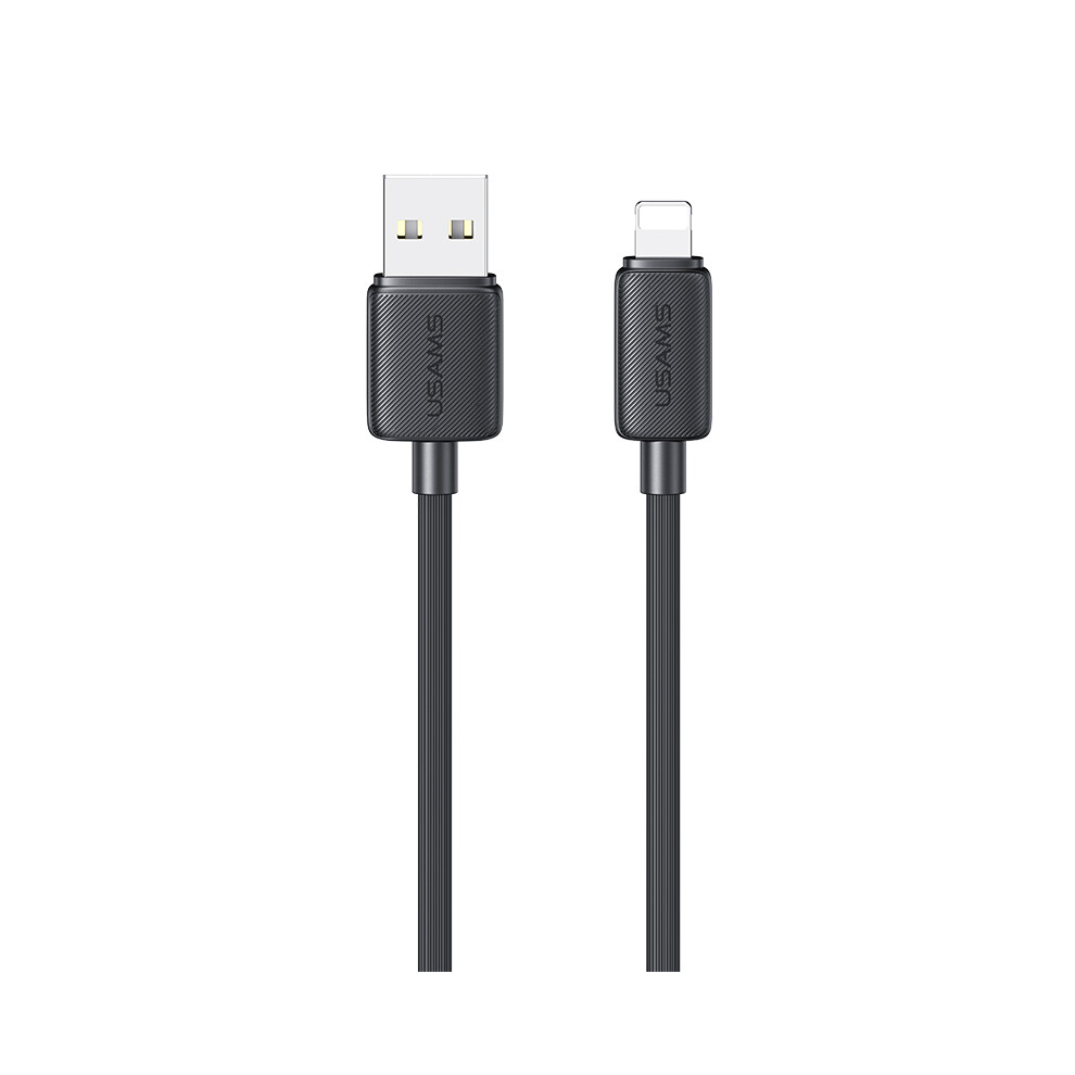 (Black) Usams Us-Sj694 2M For Iphone 2.4A Charging Cord Usb To Lightning 480Mbps Data Cable - Black 6914282593140