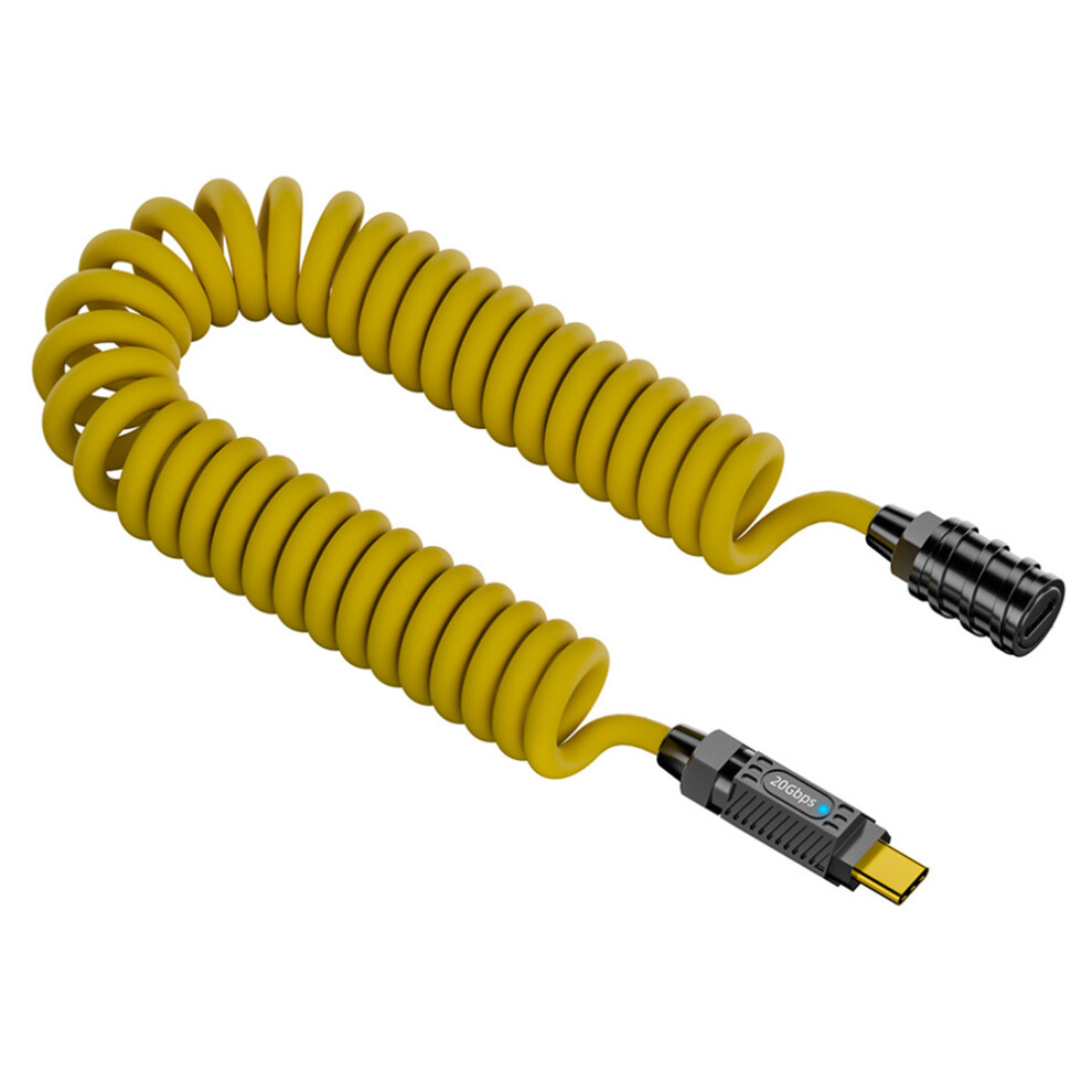 1.8M Spring Cable 8K 60Hz 140W Usb3.2 Type-C Female To Male 20Gbps Data Transfer Cord 6914285425936