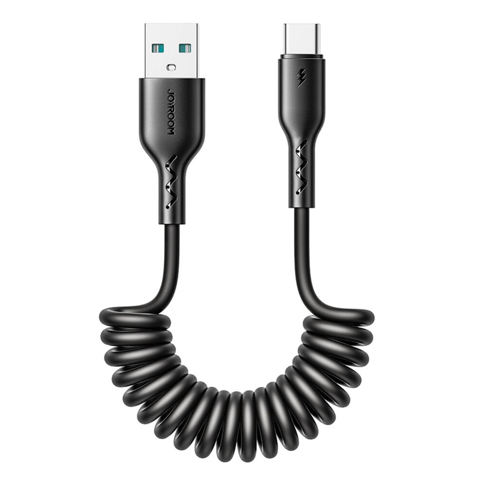 Joyroom Sa38-Ac3 Easy-Travel Series For Iphone 15 Series Usb-A To Type-C 3A Fast Charging Cable 1.5M Stretchable Coiled Data Cord 6914283304769