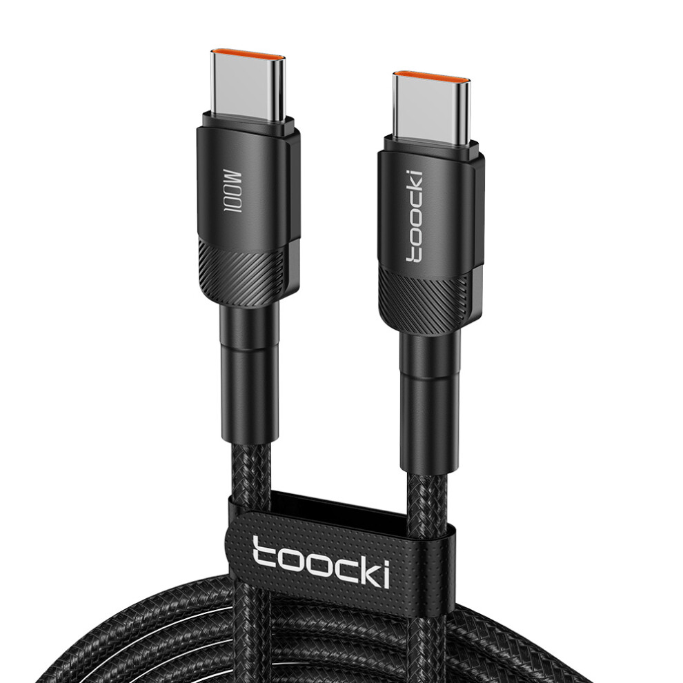 () Toocki Tq-X12c2 2M Laptop Type-C Charging Cable Data Cord 100W 480Mbps Data Cord - Black/Purple 6914285106446