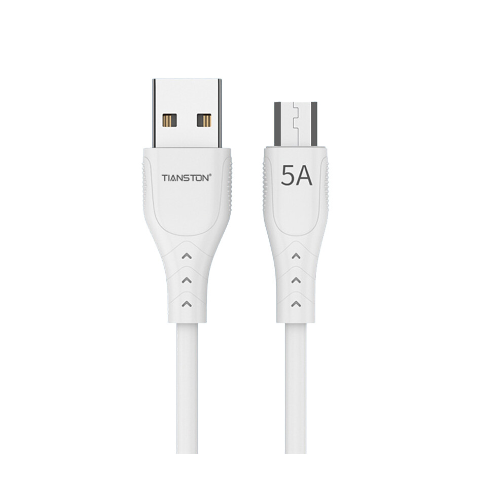 (Micro Usb) Tianston S32 1M 100W 5A Fasting Charging Cable Liquid Silicone Phone Data Cord - Lightning 6914280105963