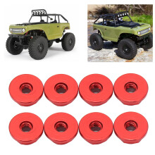8 Stück M2 Aluminiumlegierungs-Sicherungsmuttern mit Flansch-Nylon-Innenring für RC Rot 1/24
