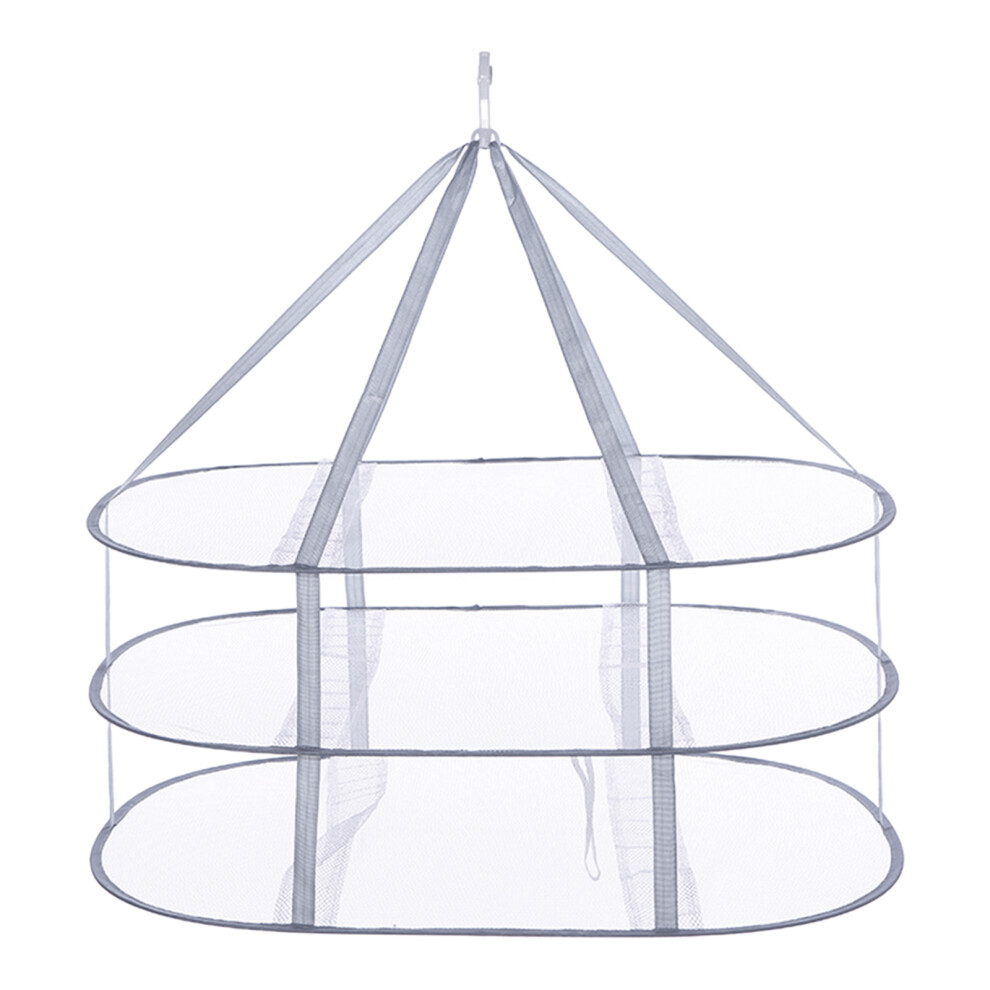 Droogrek Met Drie Niveaus Wasdroger Speciaal Wit Nylon Gaas-image