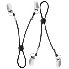 2Pcs Black Elastic Bed Sheet Clips Adjustable Sheet Fasteners