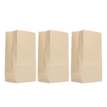 100 Stück Kraftpapierbeutel Lebensmittelqualität fettbeständig reißfest 180x90x55mm