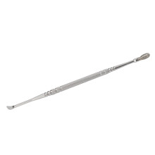 Edelstahl Doppelohrenlöffel | Ergonomischer Silberspiral-Federpicks