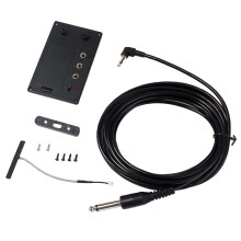 1Set Eq Violin Pickup Mute Preamp Zubehör Schwarz Mit Output Kabel