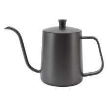 Long Narrow Coffee Kettle Black Stainless Steel