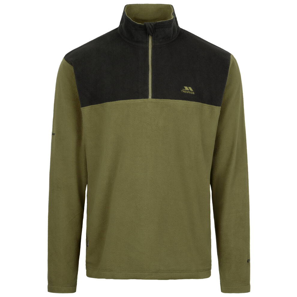 Trespass (M, Dark Vine) Men's 1/2 Zip Neck Fleece - Curtiston