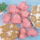 8 Stück 3D Dinosaurier Obst- und Gemüse-Biscuit-Formset Pink, lebensmittelechtes PP 3