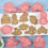 8 Stück 3D Dinosaurier Obst- und Gemüse-Biscuit-Formset Pink, lebensmittelechtes PP 4