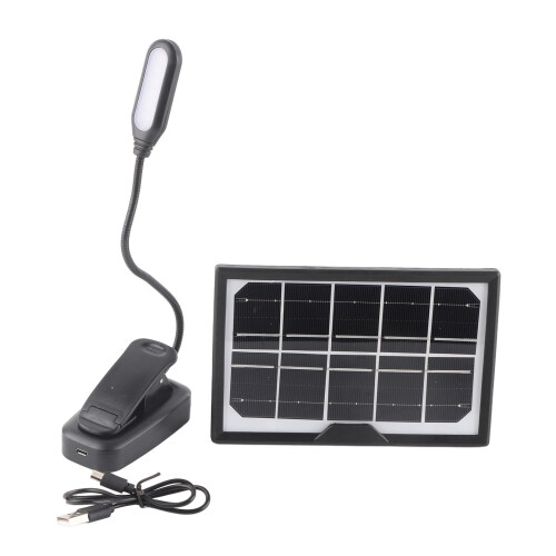 Robustes ABS Solarclip-Licht mit flexiblem Schwanenhals, 3 Farben, 5V 1