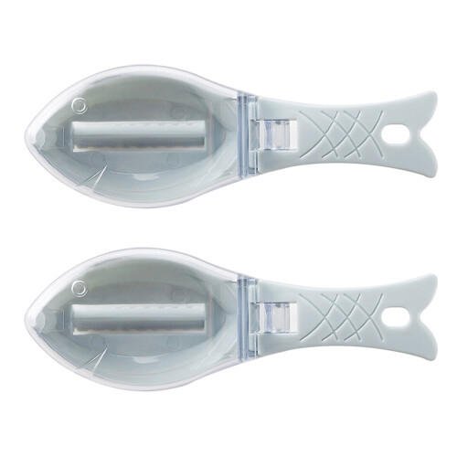 2Pcs Fish Scale Sky-Blue Rust-Resistant Kitchen Tool 1