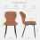 AINPECCA 2PCS Dining Chairs PU Coffee Widen BackrestKitchen 7