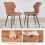 AINPECCA 4PCS Dining Chairs PU Leather Kitchen Coffee 3