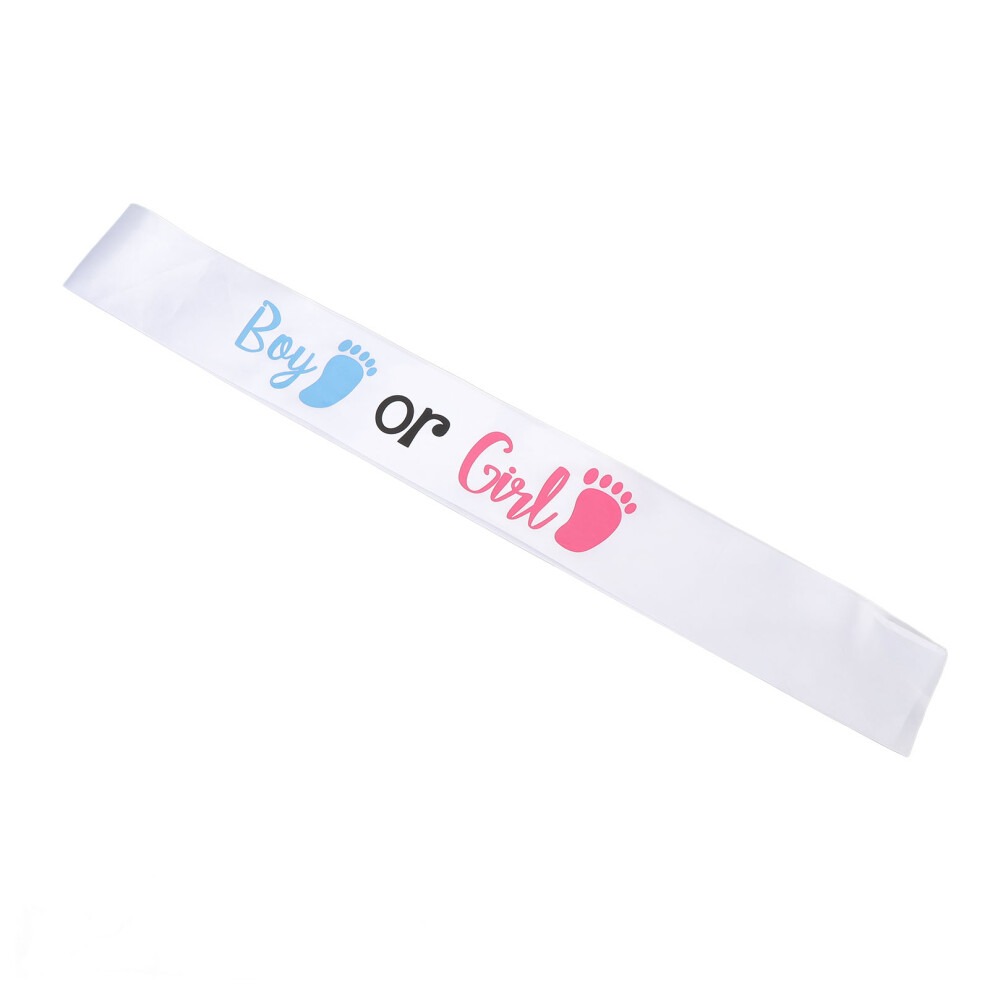 Blue Baby Gender Reveal Sash Pink Gender Reveal