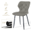 AINPECCA 4PCS Dining Chairs PU Leather Grey Kitchen 5