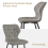 AINPECCA (PU Grey, 2) 2/4PCS Office Kitchen Dining Chairs Velvet / PU 4