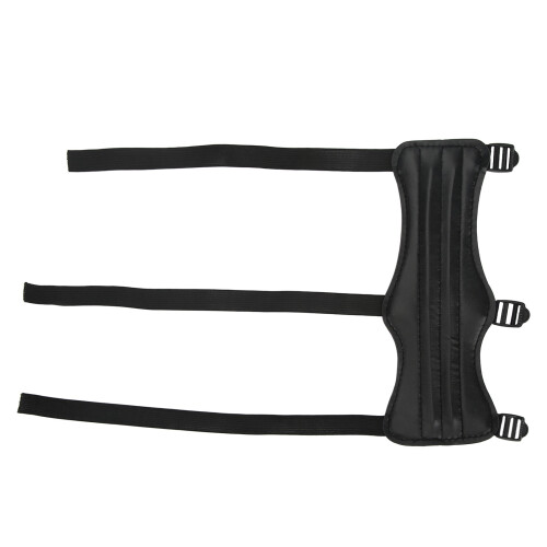Schwarzer PU-Leder-Schießarmprotektor 22 cm Universeller Bogenschiessschutz 1