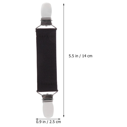 Securing Fabric Bed Sheet Clips 4pcs Black Metal 1