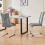 AINPECCA 4PCS Dining Chairs Faux Suede High Back Light Grey 7