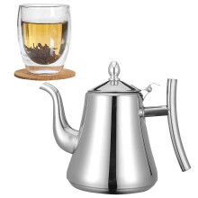 2L Rvs Theepot Met Zilverkleurige Theeketel Voor Keuken Gebruik